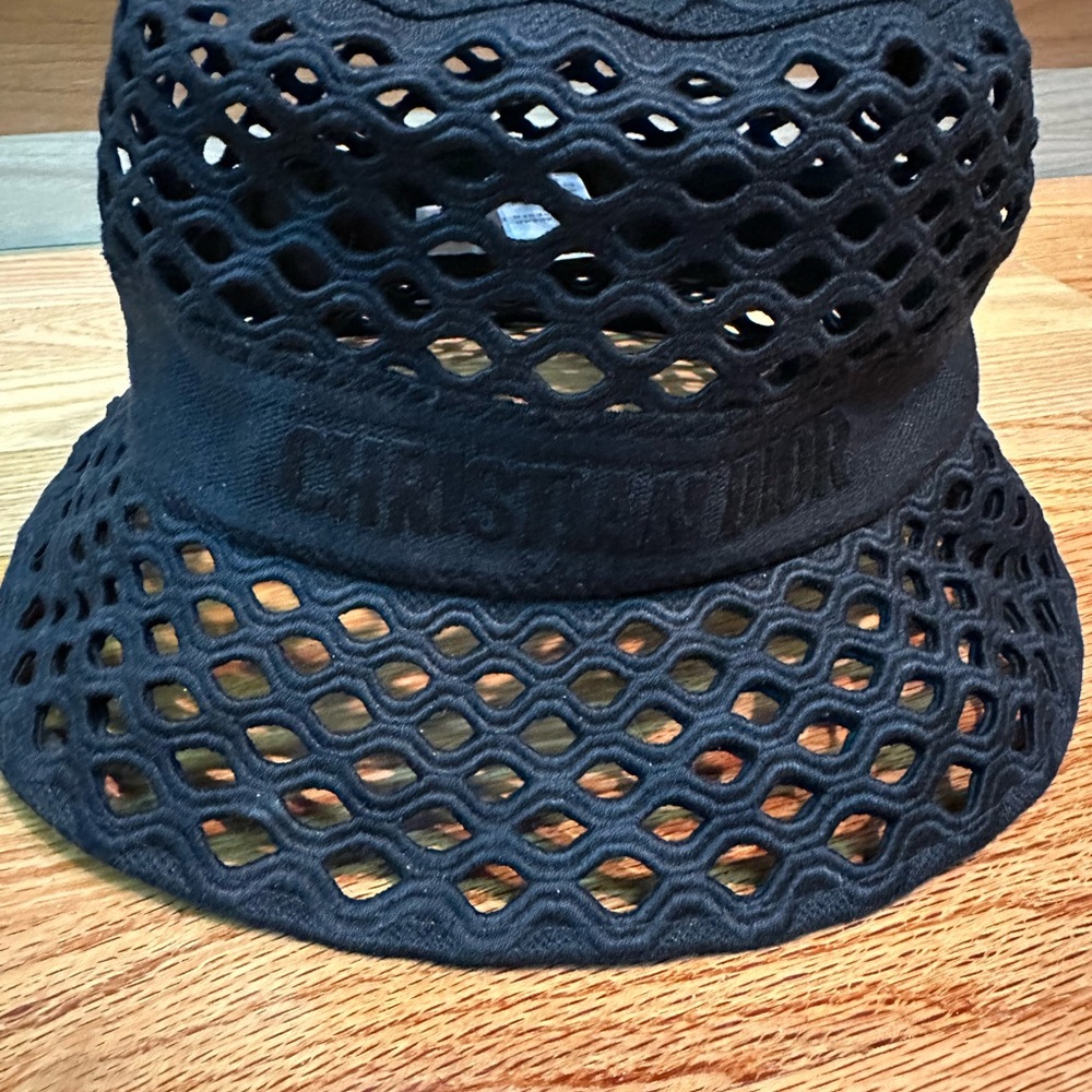 Dior Black perforated Bucket Hat size 57